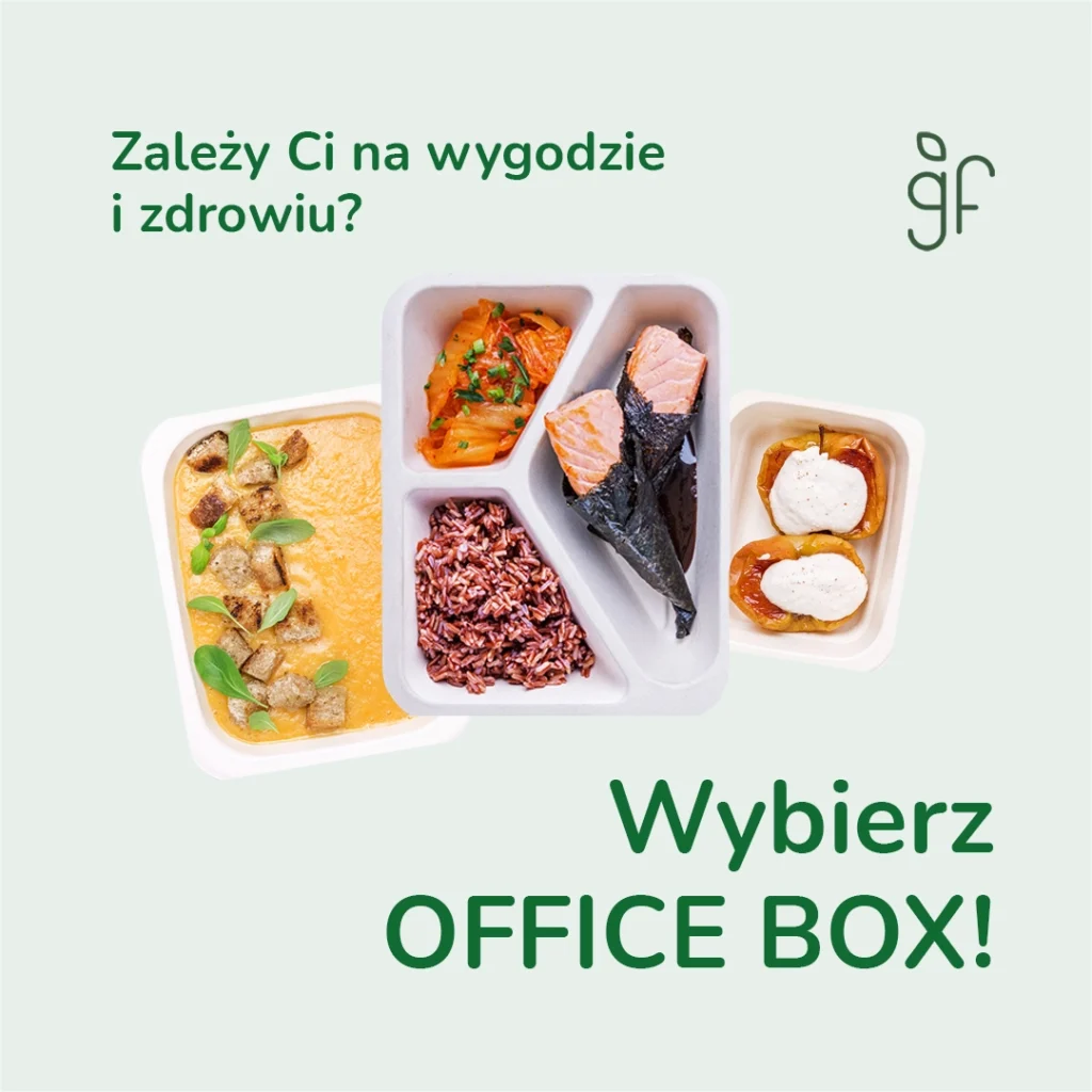 Zdjęcia przykładowych posiłłków w diecie dla osób zapracowanych officebox od goodie foodie