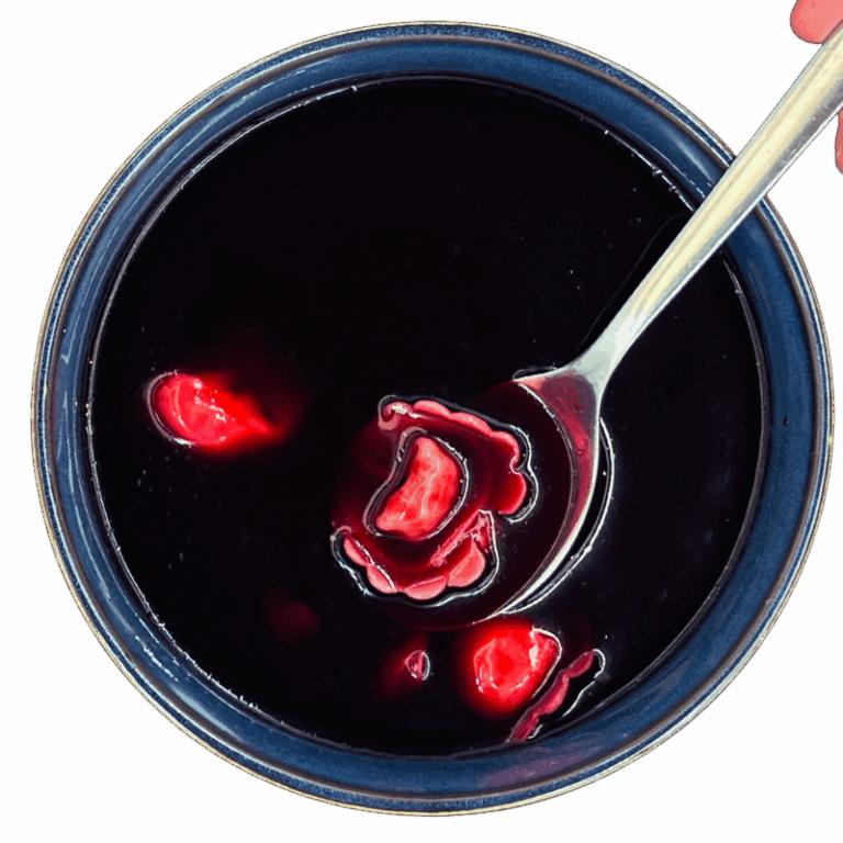 Barszcz czerwony z uszkami z kapustą i grzybami