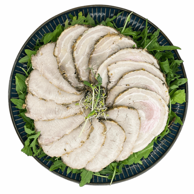 Schab po warszawsku i Boczek rolowany